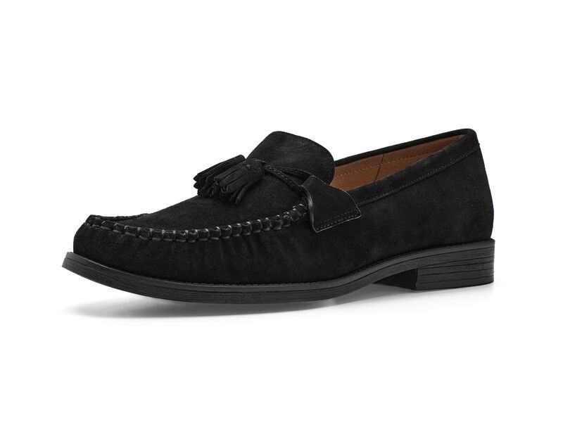 コールハーン レディース シューズ スリッポン・ローファー Cole Haan Stassi Softassel Black Suede ブラック