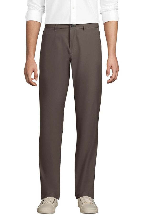 ランズエンド メンズ ボトムス カジュアルパンツ スリムフィット Lands End Slim Fit Performance Pant Mushroom
