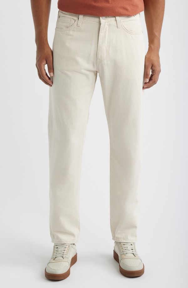 マーヴィ ジーンズ メンズ ボトムス カジュアルパンツ ストレート コットン リネン Mavi Jeans Zach Straight Leg Cotton Linen Jeans Ecru Line