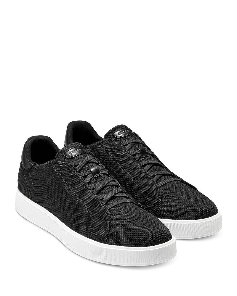 コールハーン メンズ シューズ スニーカー Cole Haan Mens GrandPro Luxe Stitchlite Slip On Sneakers Black White ホワイト