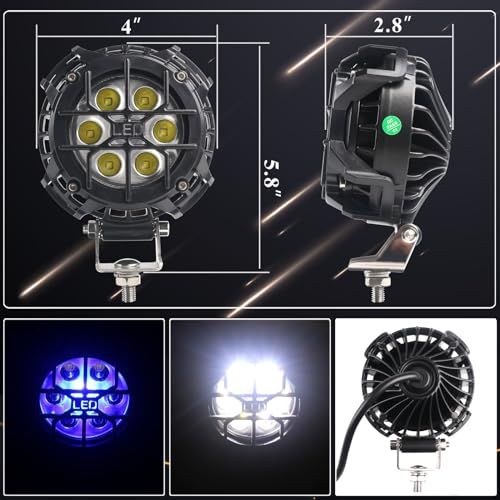 ライトポッド 4インチ 42W 4000LM LEDポッド オフロードスポットドライビング フォグランプ LEDワークライト ２個セット For トラック車 ATV SUV ATV ジープボートts