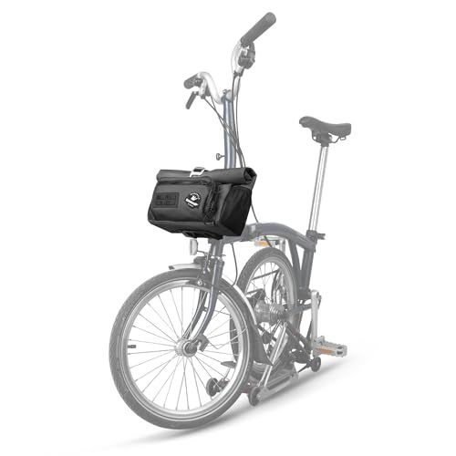 Rhinowalk ブロンプトンの折りたたみ自転車(Brompton)用 フロントバッグ ショルダーバッグ 2WAY 4L 防水仕様 ロールトップ MOLLEシステム付き 自転車ハンドルバーバッグ 折りたたみ自転車 都市型自転車 カゴバッグ（レインカバー付ts