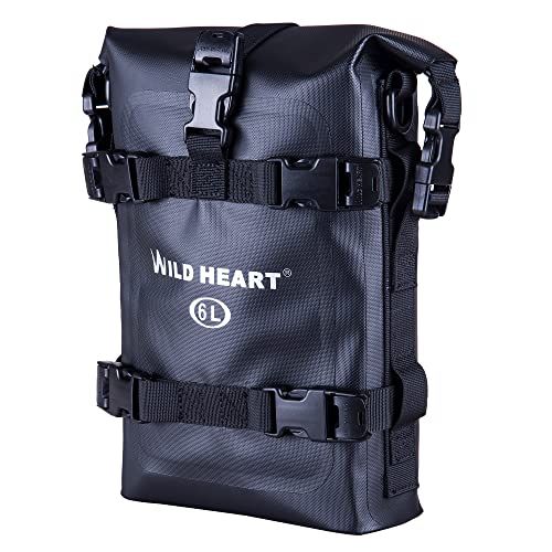 WILD HEART オートバイ用ドライバッグ、クラッシュバーバッグ、リアフェンダーポーチ、シーシーバー後部座席サドルラック、ダートバイクギア、モトATV用サイドツールバッグパック (TPU)ts