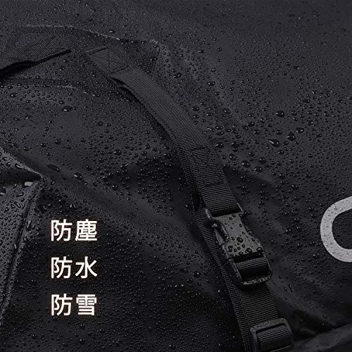 ルーフキャリアバッグ GFUN 防水 カーゴバッグ 屋根バッグ 折り畳み 大容量425L 耐荷重35kg 8本ベルト 取付簡単 二重PVC防水加工 高強度500Dポリエステル 隠れ式防水ファスナー 防雨 防雪 防風 キャンプ 旅行用 112×86×43cmts
