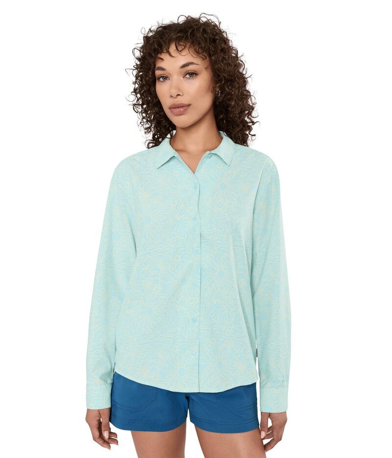 ロイヤルロビンズ レディース トップス シャツ Royal Robbinsalathe Sun Shirt Long Sleeve Skyway Solar Pr