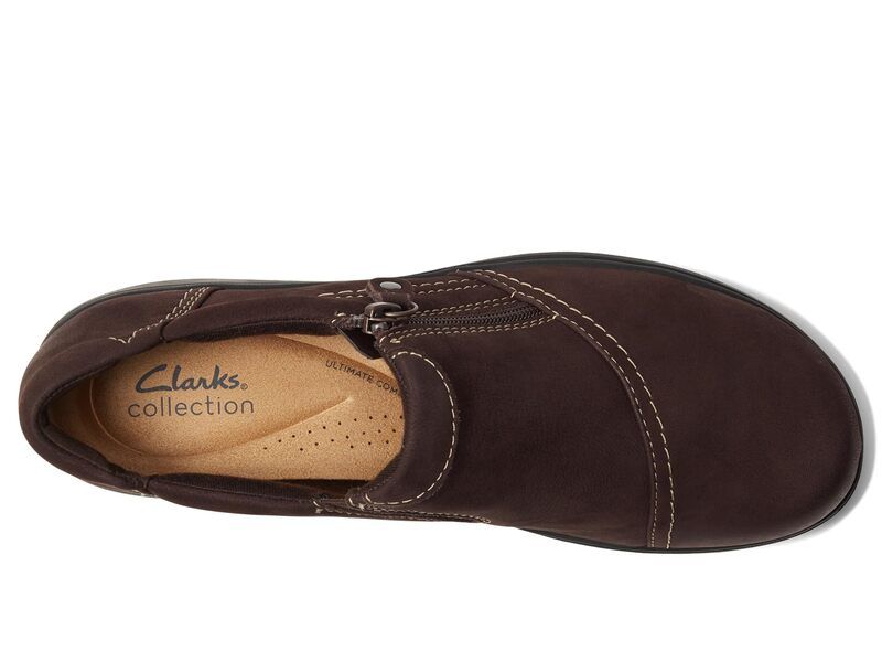 クラークス レディース シューズ スリッポン・ローファー Clarks Carleigh Ray Dark Brownubu ブラウン