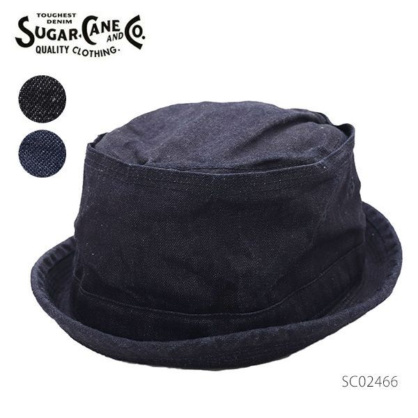 シュガーケーン【SUGAR CANE】10oz. DENIM PORKPIE HAT デニム ポークパイ ハ ット メンズ 帽子 アメカジ 日本製