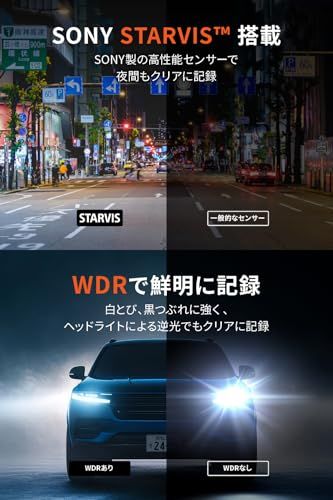 Mio(ミオ) ドライブレコーダー 前後カメラ 駐車監視(別売) 4K SONY製STARVIS搭載 Wi-Fiアプリ連動 WDR画像補正 SuperMP4毎秒保存 FullHD200万画素 衝撃録画 GPS内蔵 64GBカード付属 技適認証 6cb1a142
