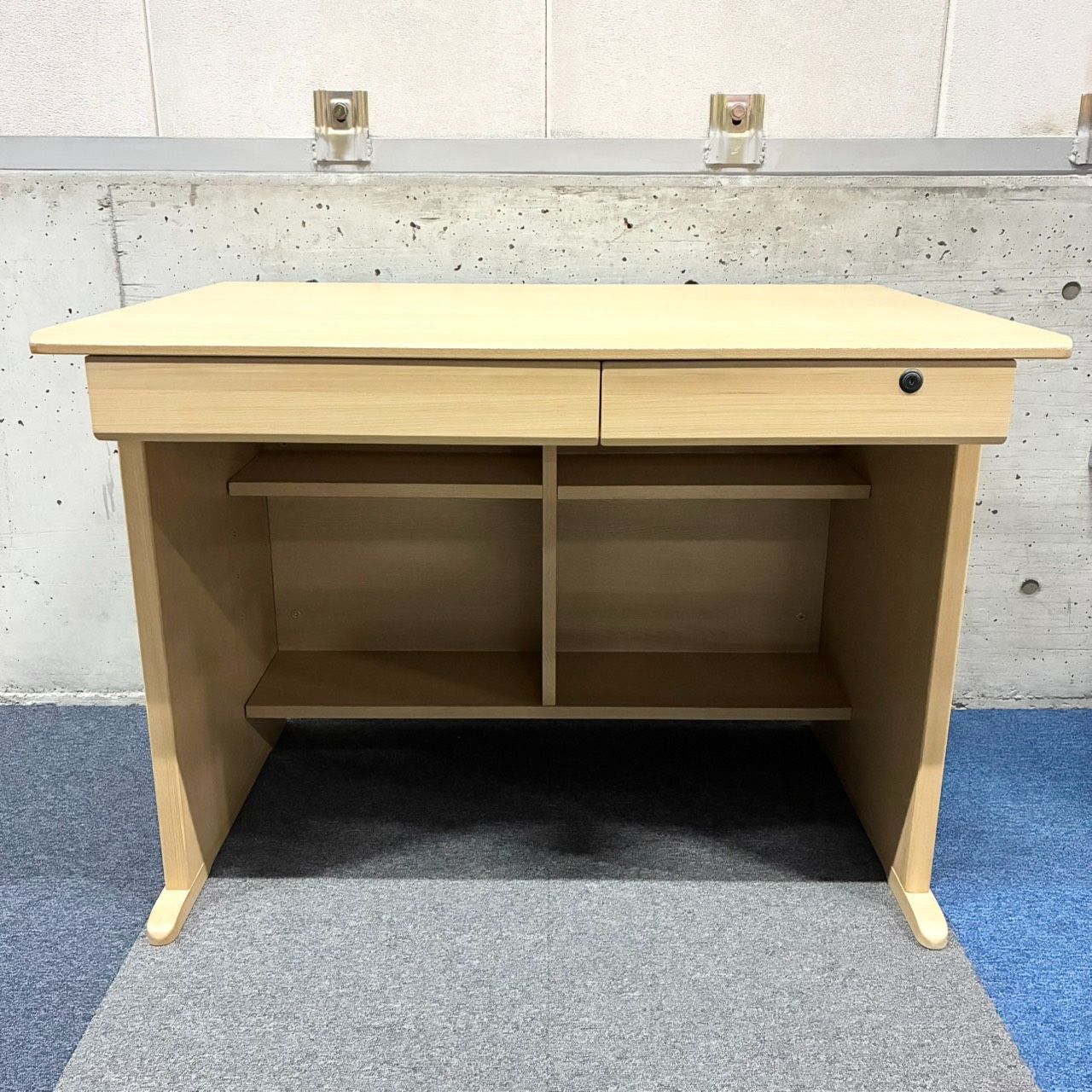 引取限定】展示品 ヒカリサンデスク 学習机 ナチュラル シンプル 棚 