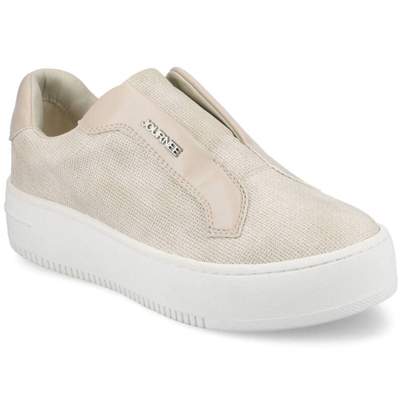 ジャーニー レディース シューズ スニーカー Journee Collection Pheobe WomenslipOn Sneakers Beige ベージュ