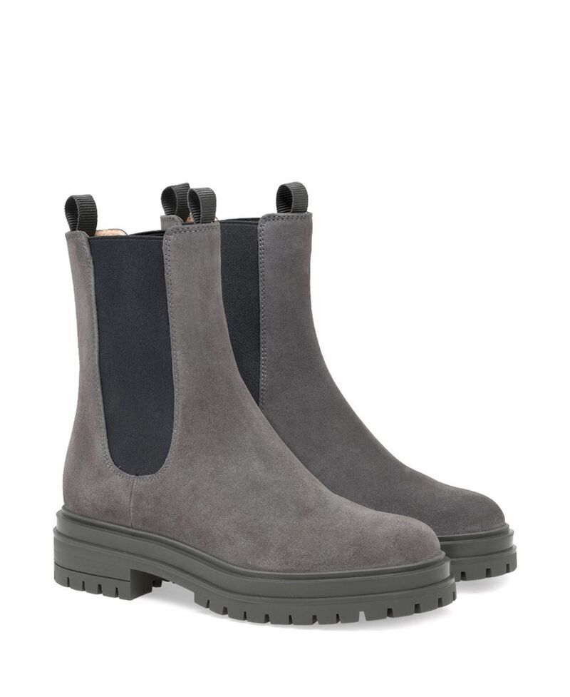 ジャンヴィト ロッシ レディース シューズ ブーツ・レインブーツ Gianvito Rossi Womens Chester Booties Grey Suede Leather グレー