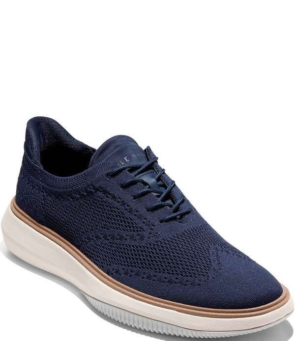 コールハーン メンズ シューズ ウィングチップ オックスフォード Cole Haan Menstitchlite QuickOn Wingtip Oxfords Marine BlueNaturalI
