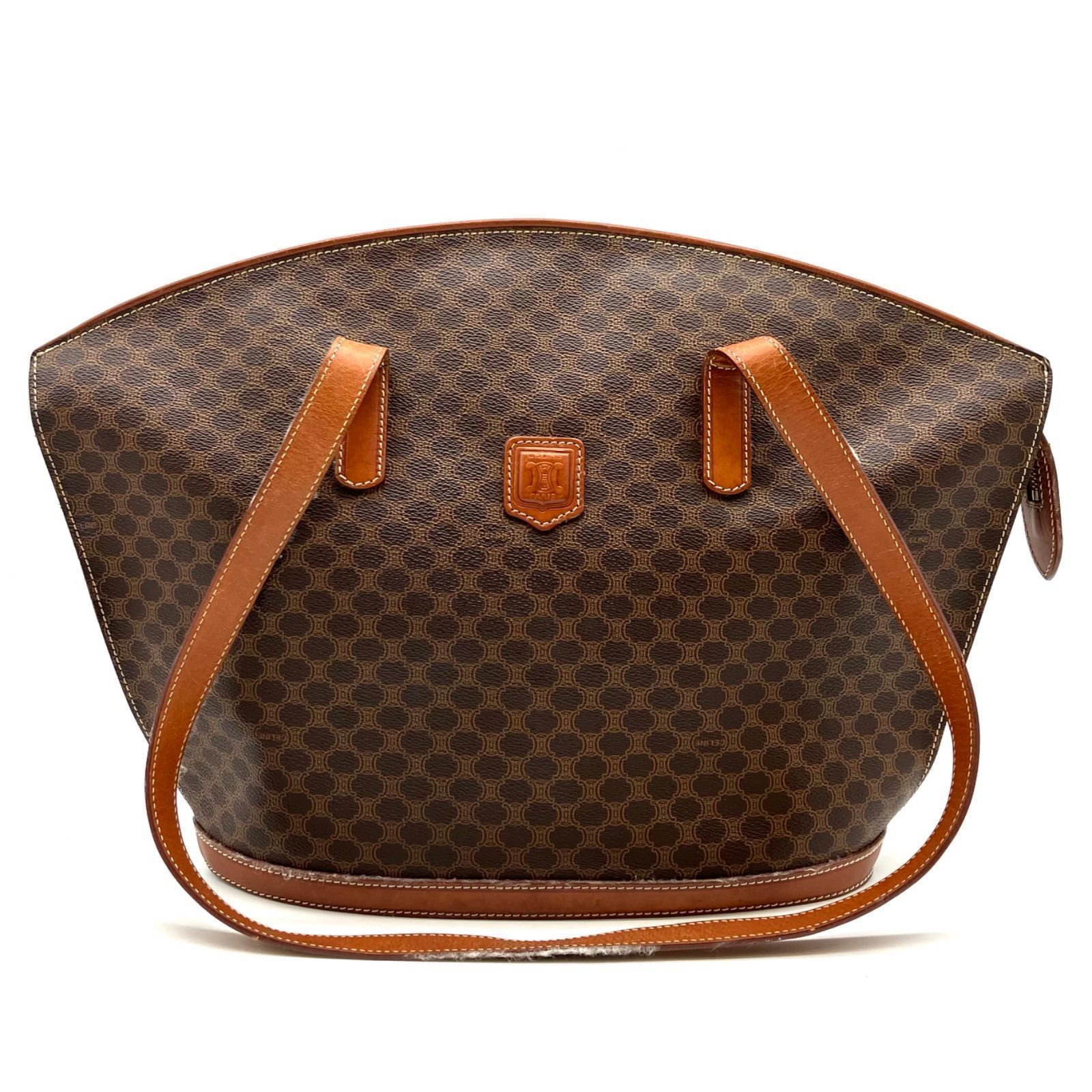 H010【お買い得】CELINE トートバッグ マカダム柄 トリオンオフモノグラム