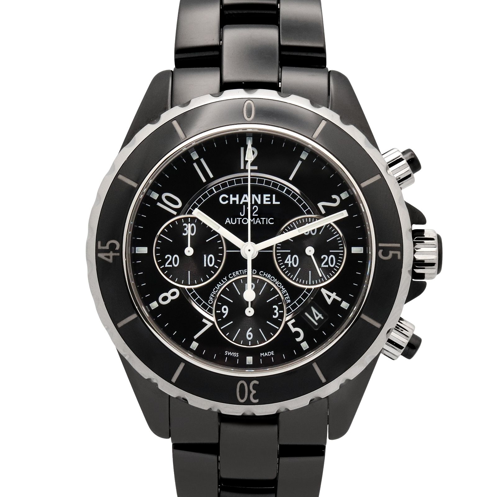 シャネル CHANEL 腕時計 J12 クロノグラフ H0940 ブラック セラミック J12 クロノグラフ メンズ Used A