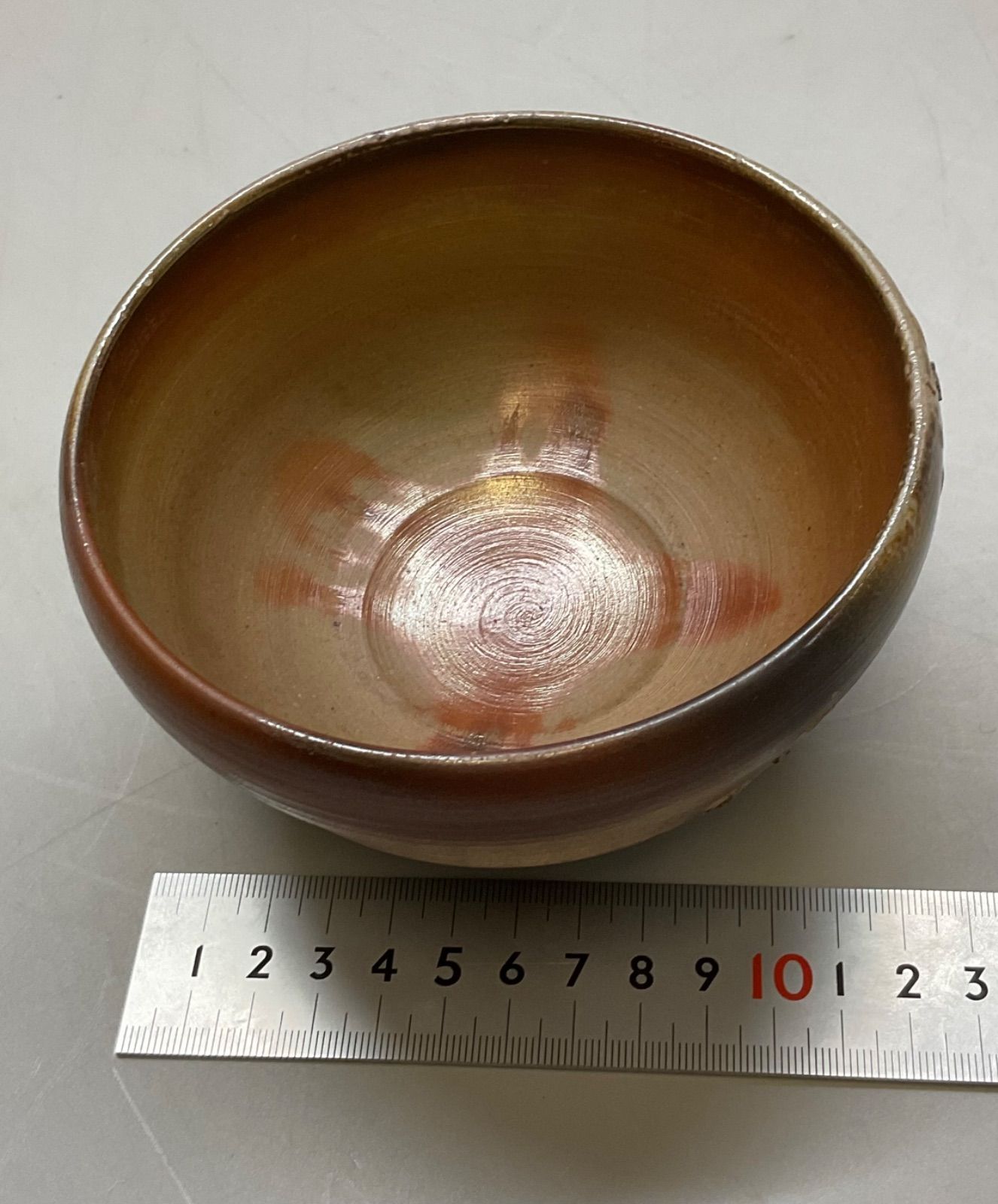 M305 小西陶古 陶古作 備前焼 抹茶碗 茶碗 陶芸 焼物 共箱 茶道具