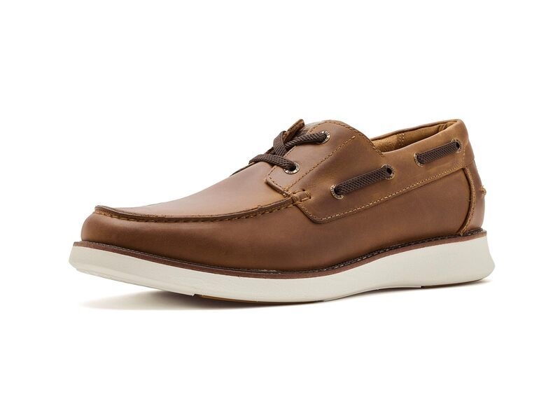 フローシャイム メンズ シューズ スニーカー Florsheim Launch Moc Toe Boat Shoes Brown Crazy Horse ブラウン