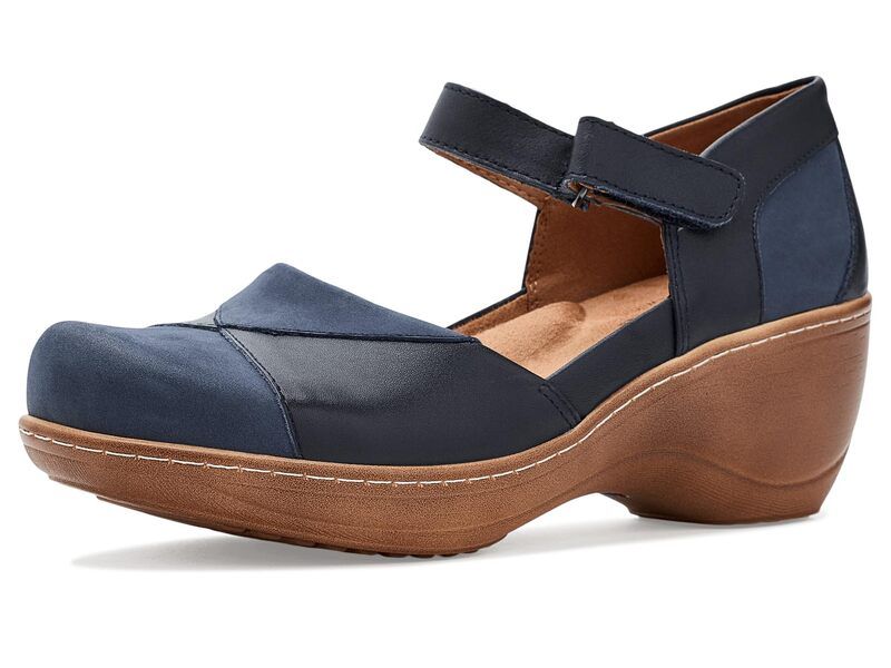 ソフトウォーク レディース シューズ サンダル Softwalk Miri Navy Nubuck ネイビー