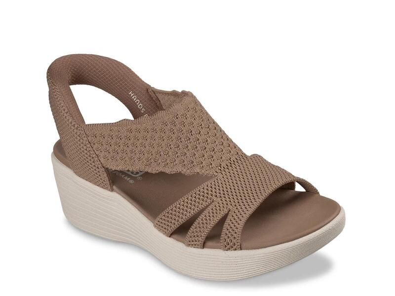 スケッチャーズ レディース シューズ サンダル SkechersHands Free Slipins Parallelite Summer Invite Wedge Sandal Mocha Brow