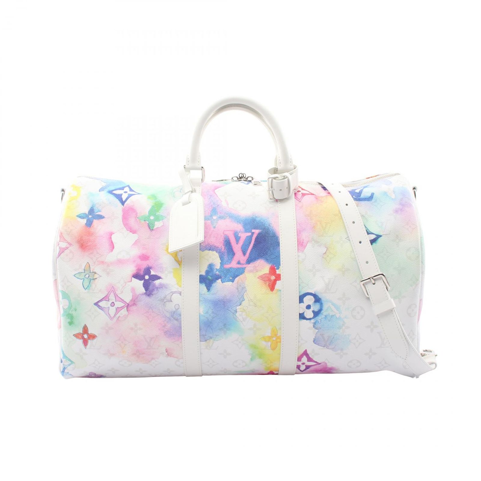ルイ・ヴィトン LOUIS VUITTON ボストンバッグ キーポル バンドリエール50 2WAY M45758 ブロン/マルチ PVCコーティングキャンバス レザー キーポル・バンドリエール50