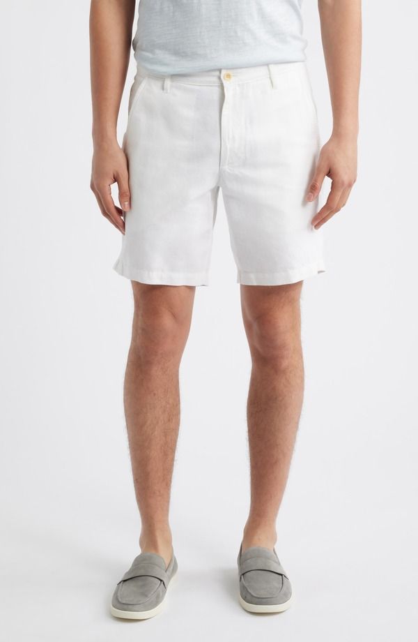 エージー メンズ ボトムス ハーフパンツ・ショーツ ショートパンツ コットン リネン AG Wanderer Linen Cotton Chino Shorts White ホワイト
