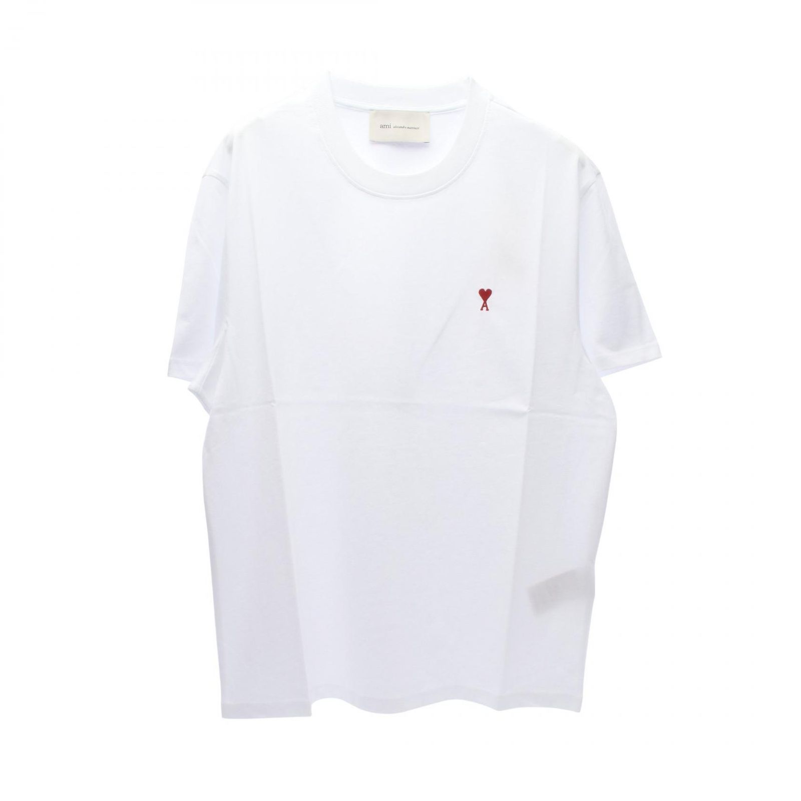 アミ AMI 半袖Tシャツ ハートロゴ刺繍 UTS035.724100M コットン Tシャツ メンズ 新品