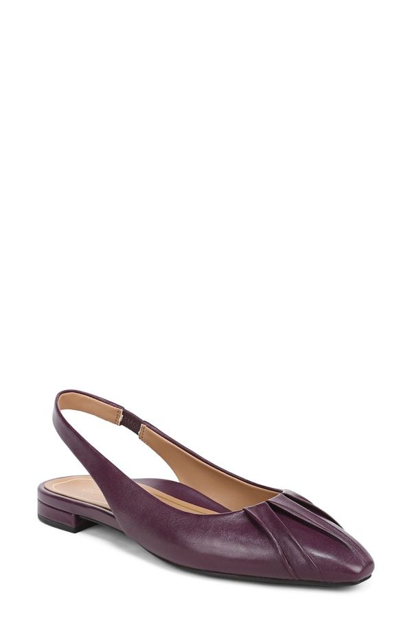 バイオニック レディース シューズ パンプス Vionic Gabriella Slingback Flat Winter Plum Leather プラム