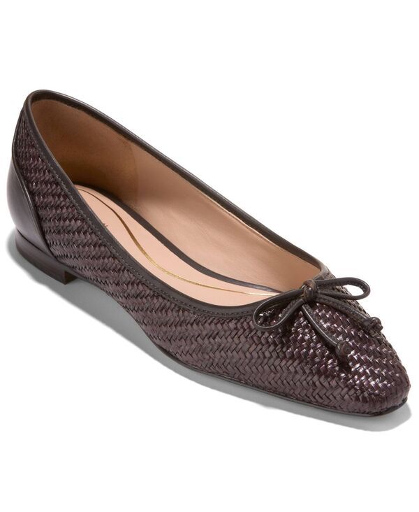 コールハーン レディース シューズ パンプス Cole Haan Womens Paget Ballet Flats Dark Chocolate Raffia チョコレート