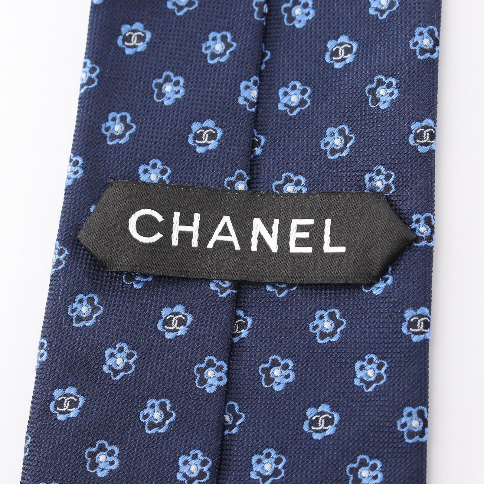 シャネル CHANEL ネクタイ ココマーク フラワー シルク ネクタイ