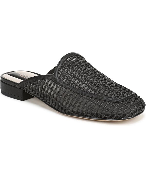 フランコサルト レディース シューズ パンプス Franco Sarto Womens Holland 2 Round Toe Mules Black Woven Faux Leather ブラック