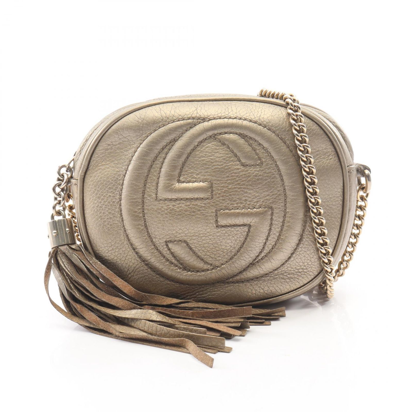 グッチ GUCCI ショルダーバッグ ソーホー 353965 ゴールド レザー ソーホー チェーンショルダーバッグ レディース Used B