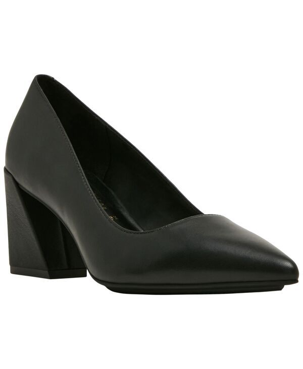 アンクライン レディース シューズ パンプス レザー ヒール Anne Klein Womens Relena Pointed Toe Block Heeleather Pumps Black Lea
