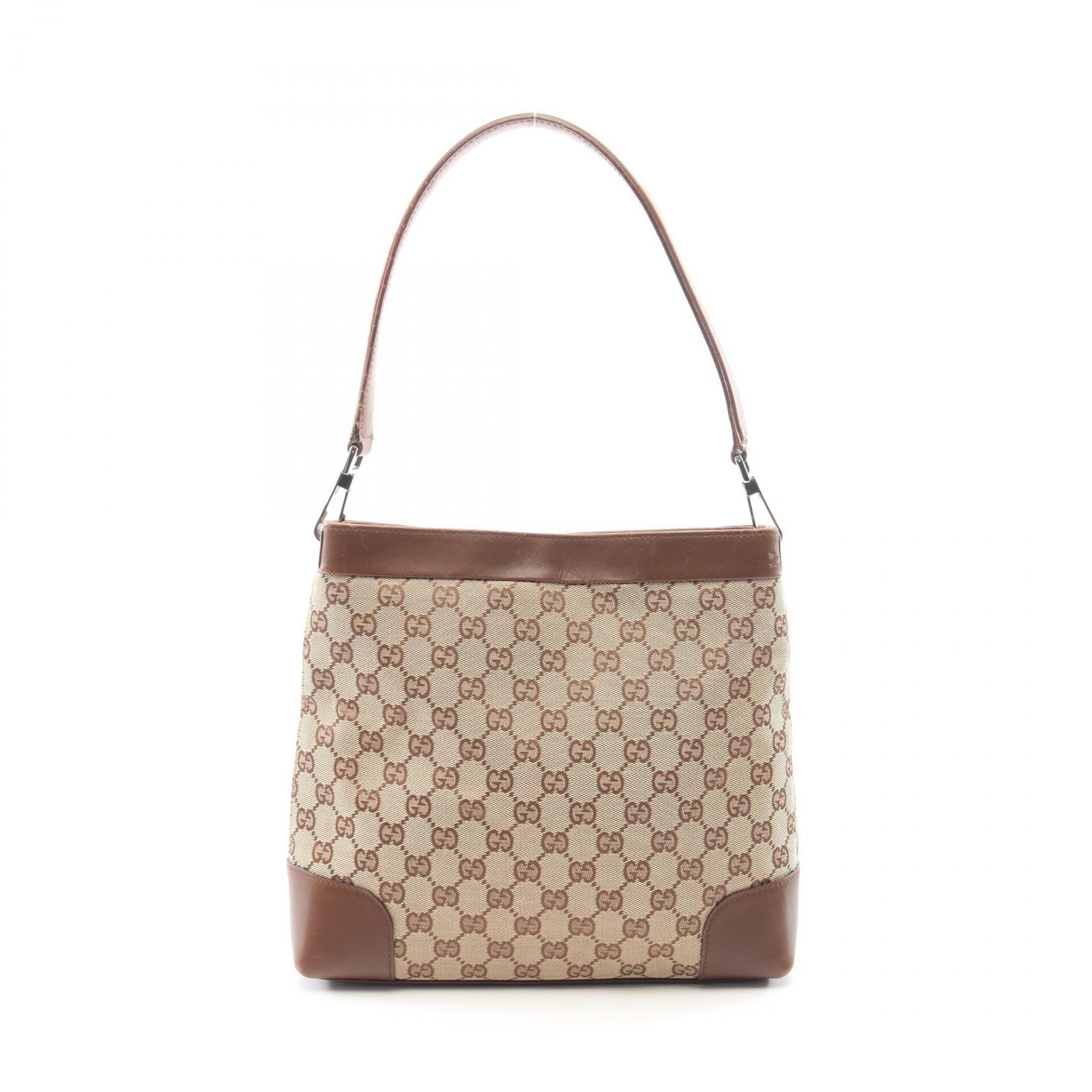 グッチ GUCCI ショルダーバッグ GGキャンバス 33900 ベージュ/ブラウン キャンバス レザー ワンショルダー レディース Used B