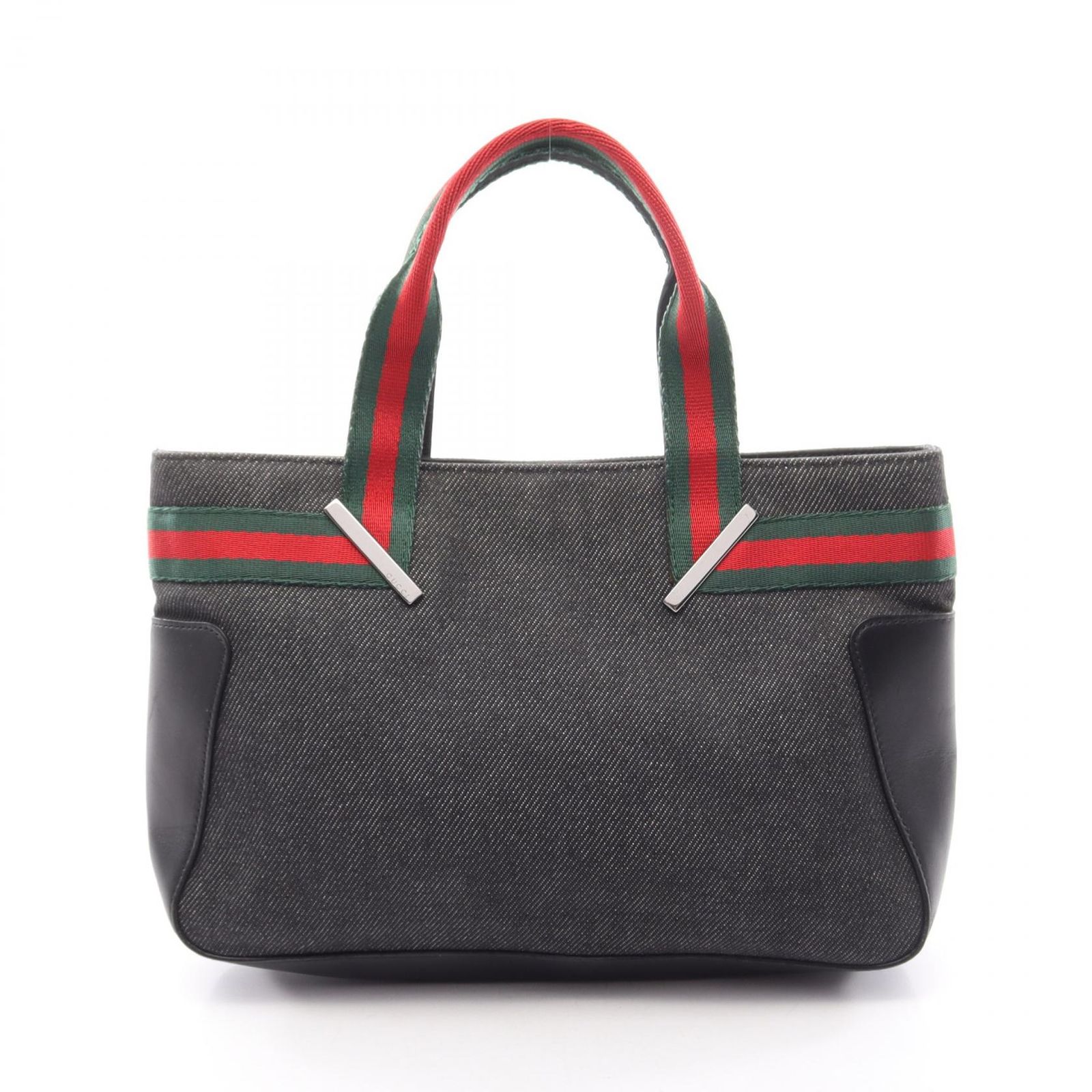 グッチ GUCCI ハンドバッグ シェリーライン 73984 ブラック/グリーン