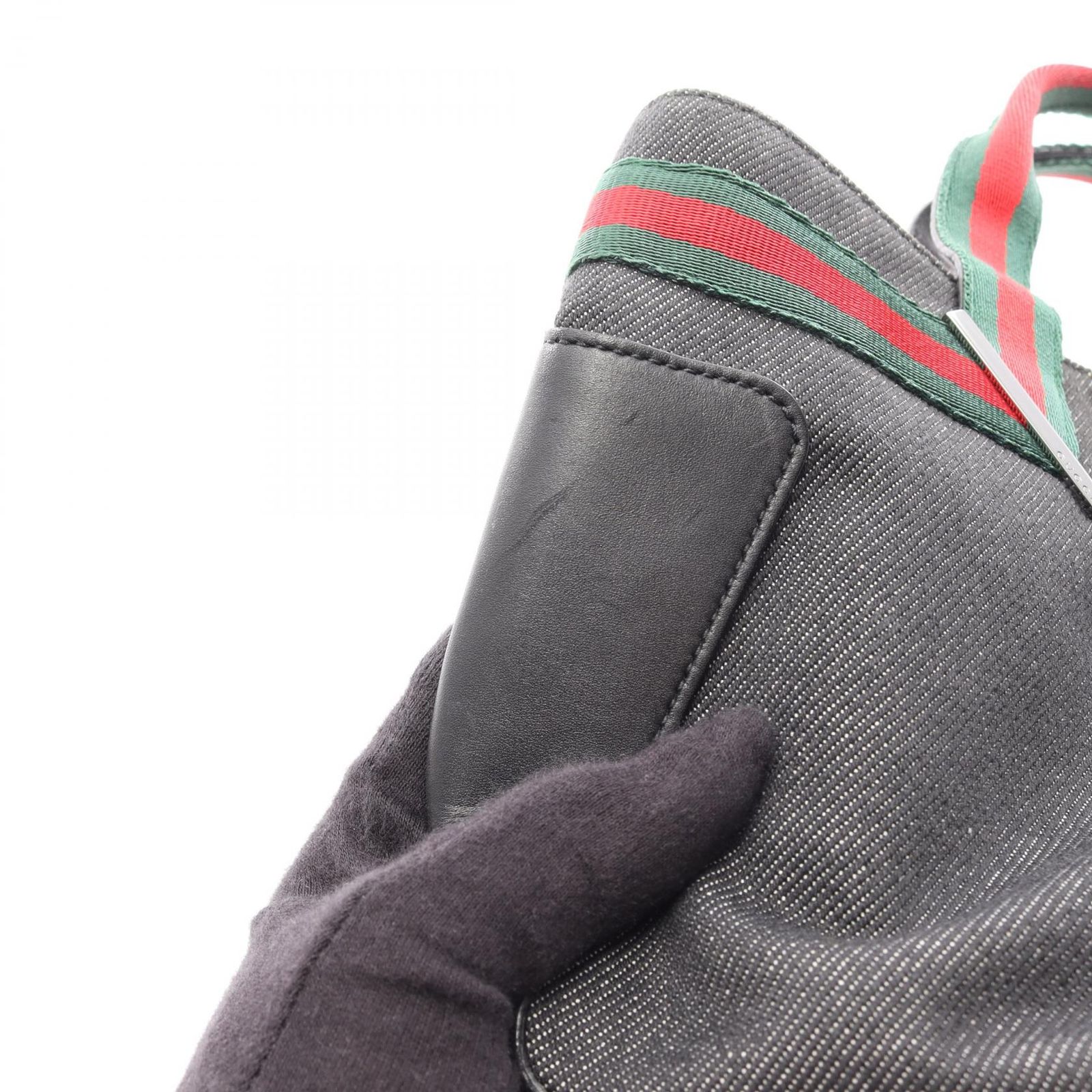 グッチ GUCCI ハンドバッグ シェリーライン 73984 ブラック/グリーン