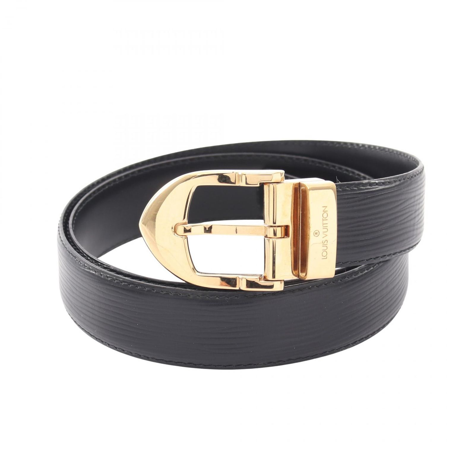 ルイ・ヴィトン LOUIS VUITTON ベルト サンチュール エピ ノワール M6832Q レザー ベルト メンズ Used B