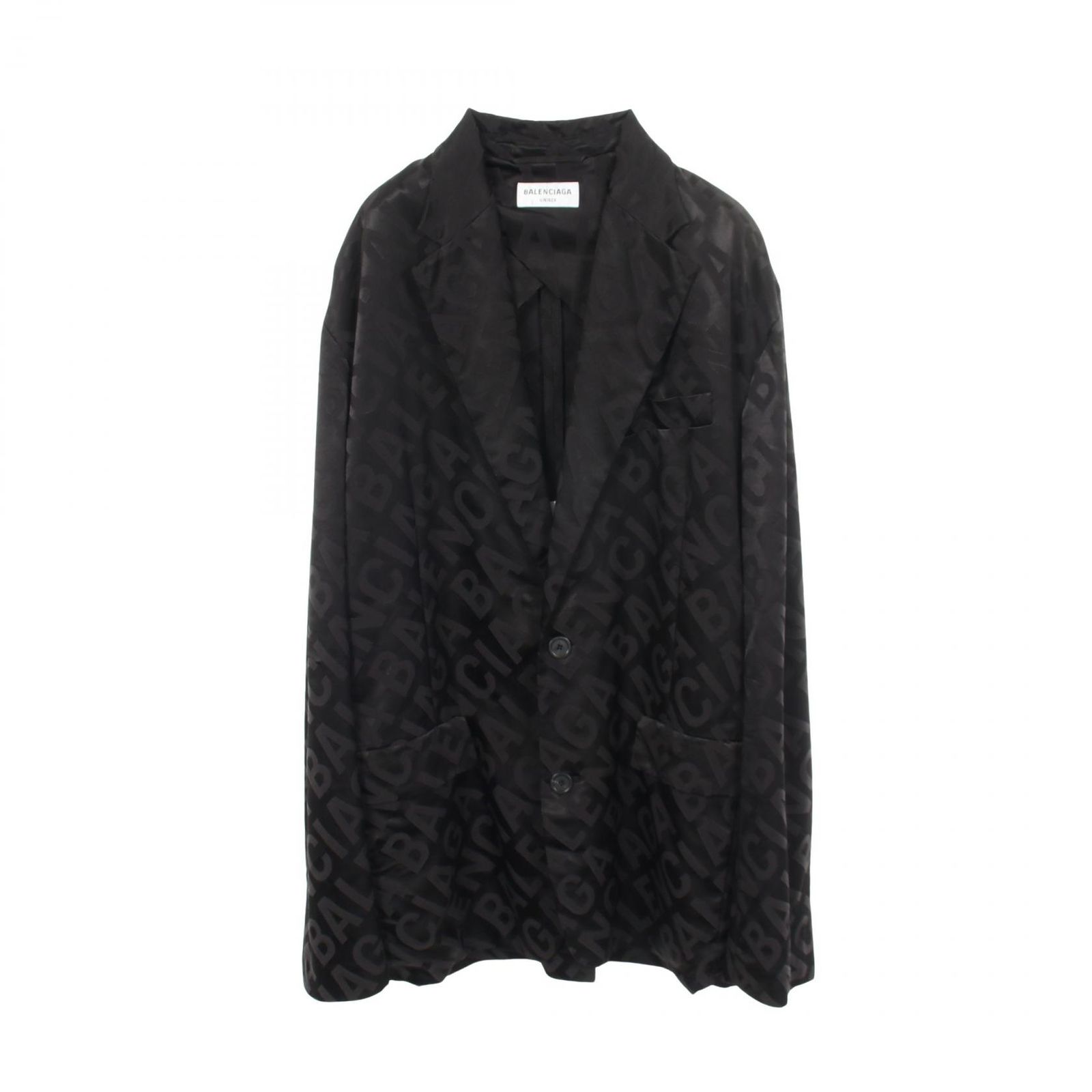 バレンシアガ BALENCIAGA テーラードジャケット フルイドジャガード ロゴ 671671 その他 ジャケット ユニセックス Used A