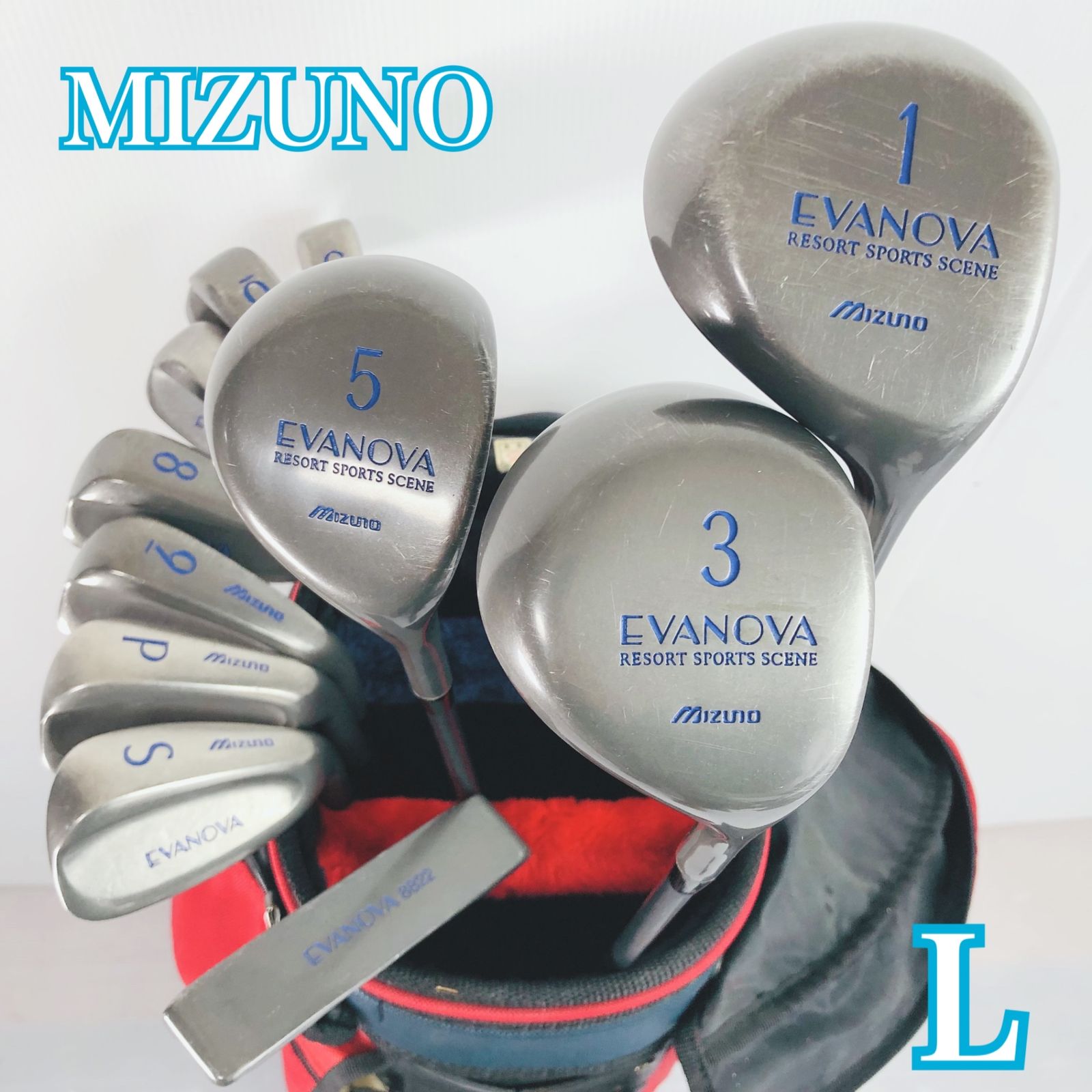 レディース ゴルフクラブ フルセット EVANOVA MIZUNO L レディース MIZUNO ミズノ EVANOVA エヴァノヴァ ゴルフクラブセット