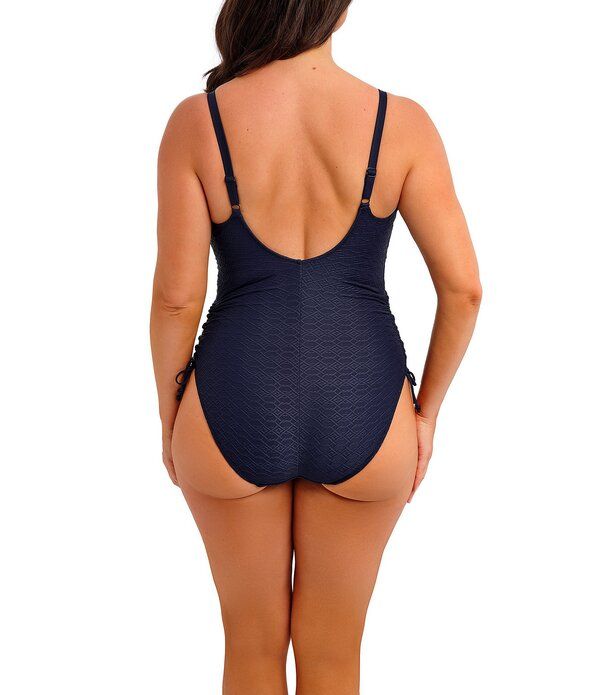 ファンタジー レディース トップス ワンピース Fantasie Azores Texture Bra Cup Size Plunge One Piece Swimsuit Midnight