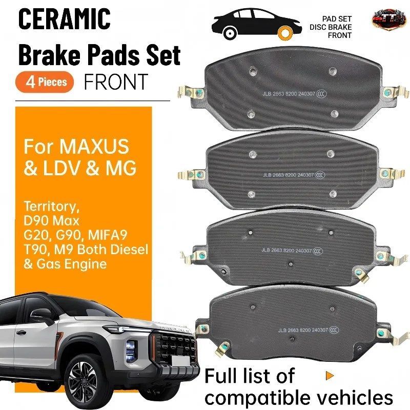 BAOFENG製フロントセラミックブレーキパッドは、MAXUS TERRITORY LDV G20 G90 MIFA 9 MG M9（ディーゼルエンジン、ガソリンエンジン両方に