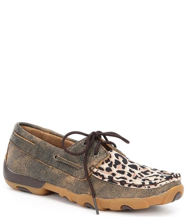 ツイステッドエックス レディース シューズ プリント Twisted X Womens Leopard Print Boat Shoes Leopard アニマル