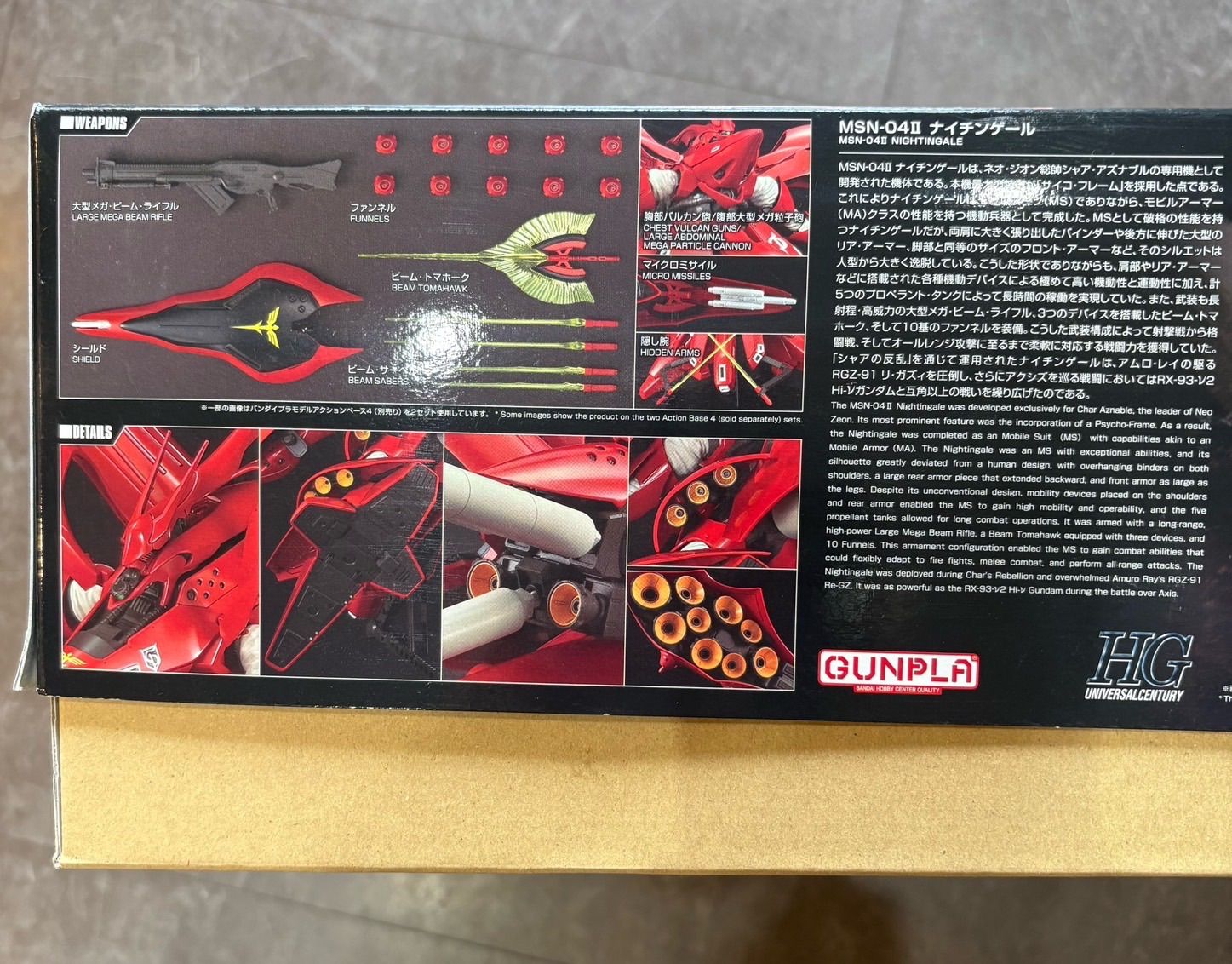 HG 1/144 ナイチンゲール MSN-04Ⅱ 機動戦士ガンダム バンダイ 未使用