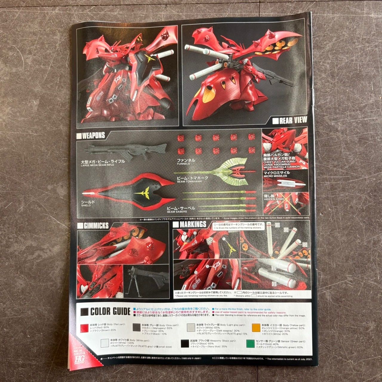 HG 1/144 ナイチンゲール MSN-04Ⅱ 機動戦士ガンダム バンダイ 未使用