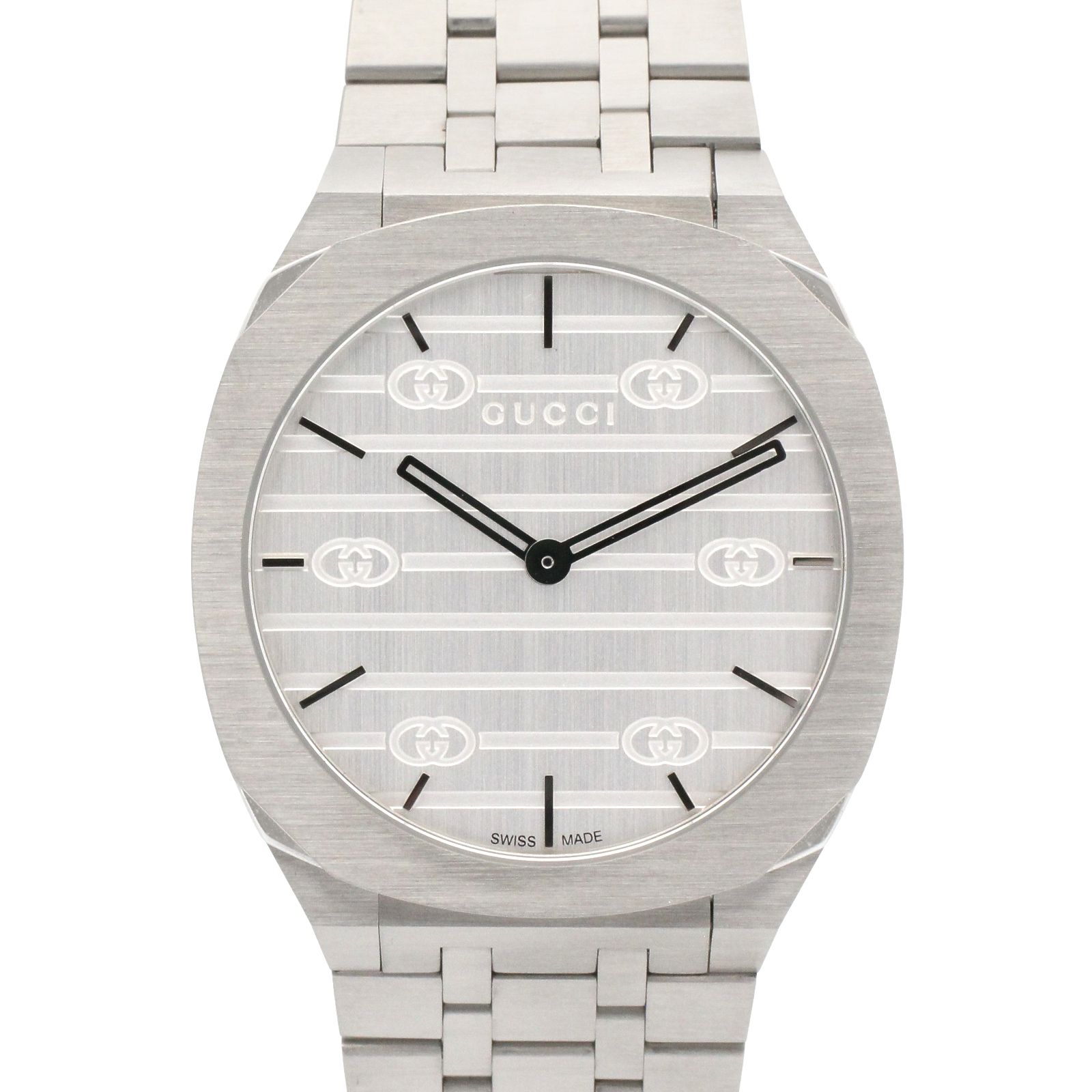 グッチ GUCCI 腕時計 25H ボーイズ YA163407 シルバー ステンレススチール 25H ボーイズ Used A