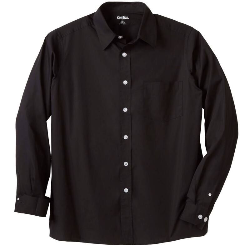 キングサイズ レディース トップス Tシャツ トール KingSize Mens Big Tall The NoTuck Casual Shirt Black ブラック