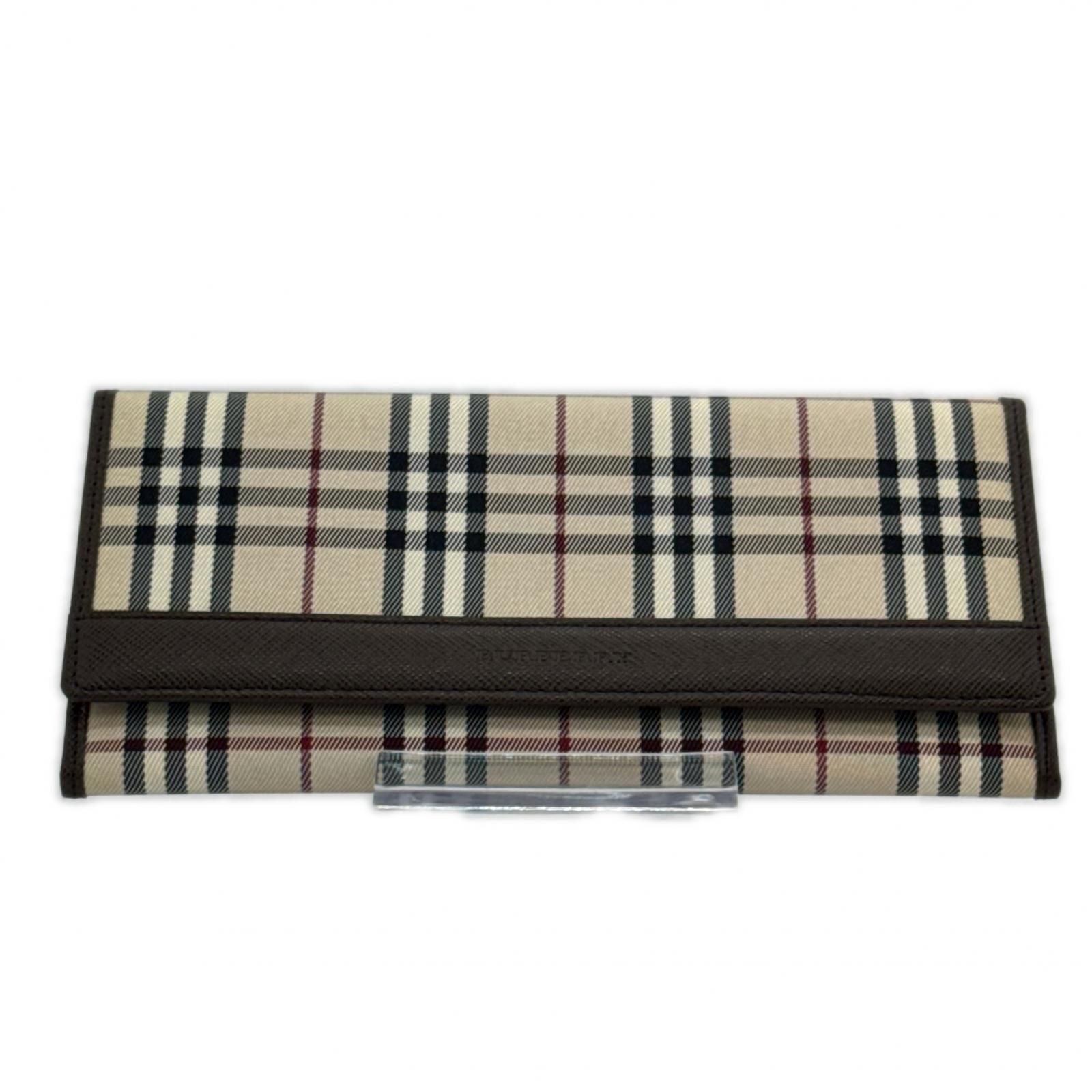 美品 BURBERRY バーバリー 財布 ファッション小物 ノバチェック ベージュ ブラウン レザー ユニセックス