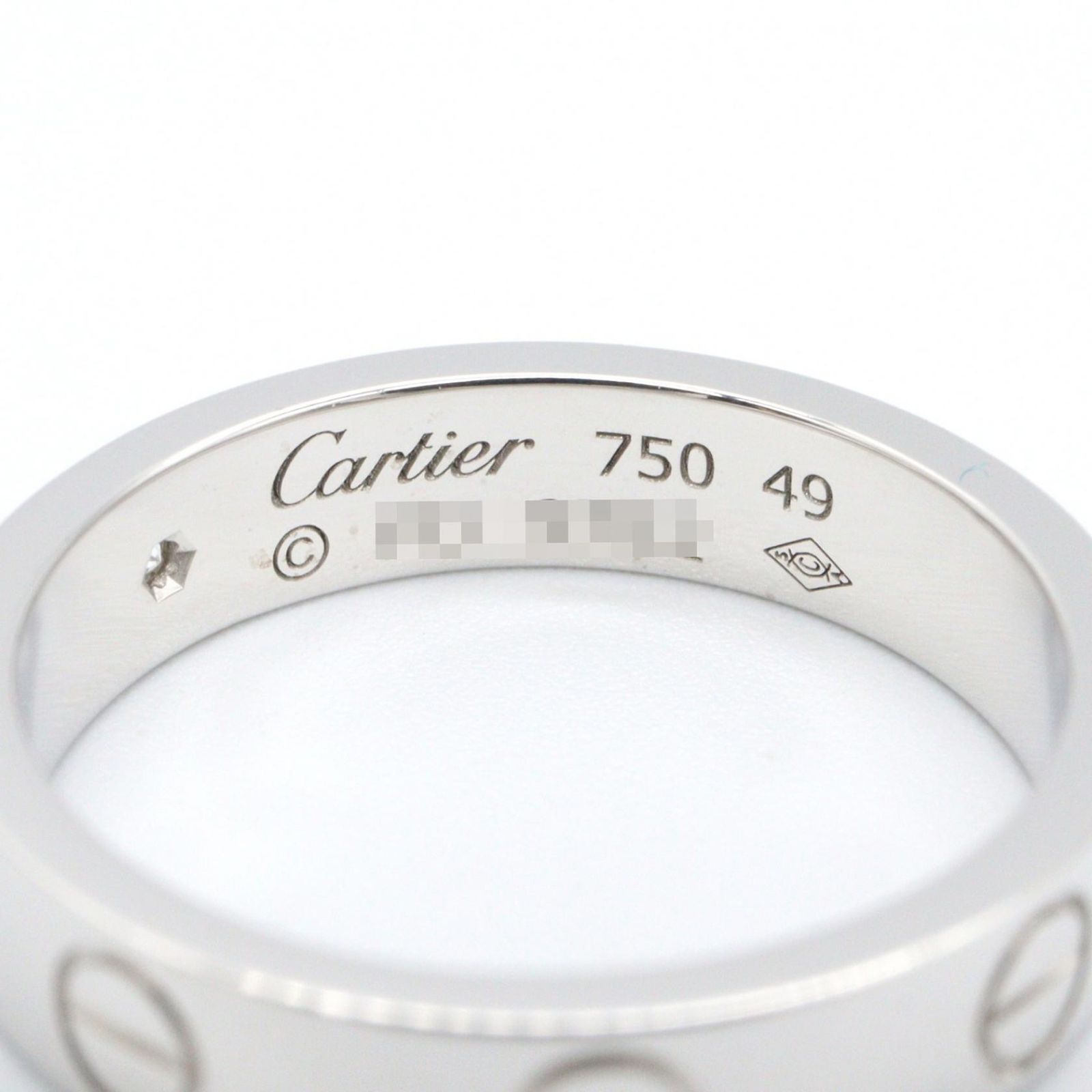 カルティエ　Cartier ホワイトゴールド ミニラブリング 49 1Pダイヤ カルティエ CARTIER リング・指輪 ミニラブリング 1PD B4050500 K18WG