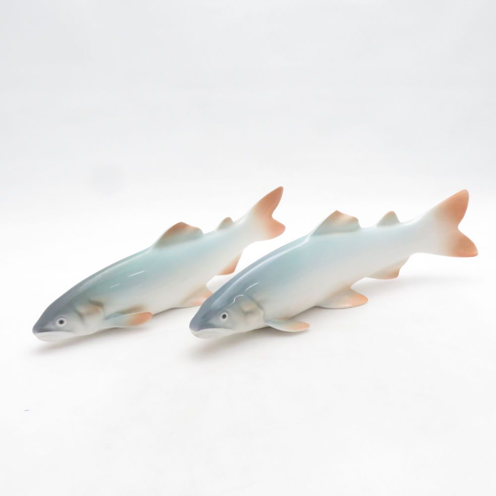 美品 Legendary by Noritake ノリタケ フィギュリン 2点 セット 鮎 置物 魚 オールドノリタケ SM5572X1