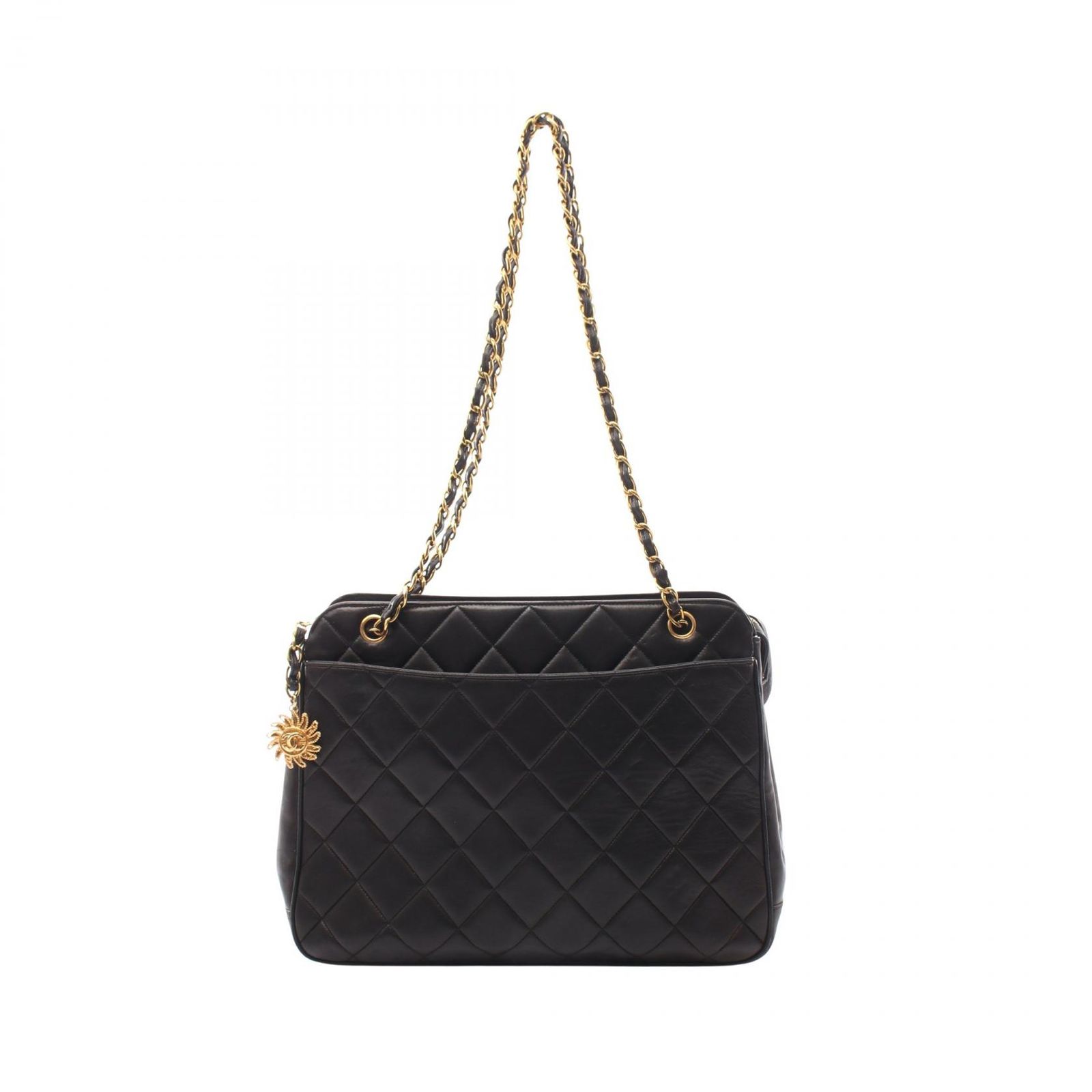 シャネル CHANEL ショルダーバッグ マトラッセ ブラック ラムスキン（羊革） マトラッセ ショルダートート レディース Used B