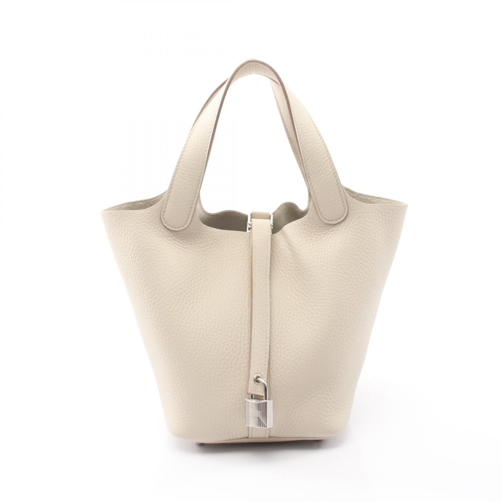 エルメス HERMES ハンドバッグ ピコタンロックPM ベトン ベトン レザー ピコタンロックPM ベトン レディース Used A
