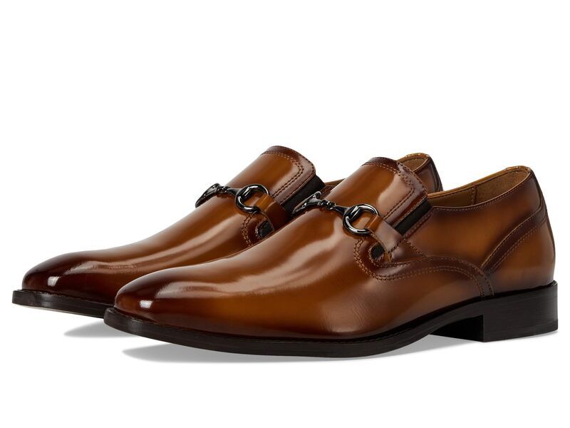 ジョンストンアンドマーフィー メンズ シューズ スリッポン・ローファー Johnston Murphy Richland Plain Toe Bit Loafers Tan BrushOff Leat